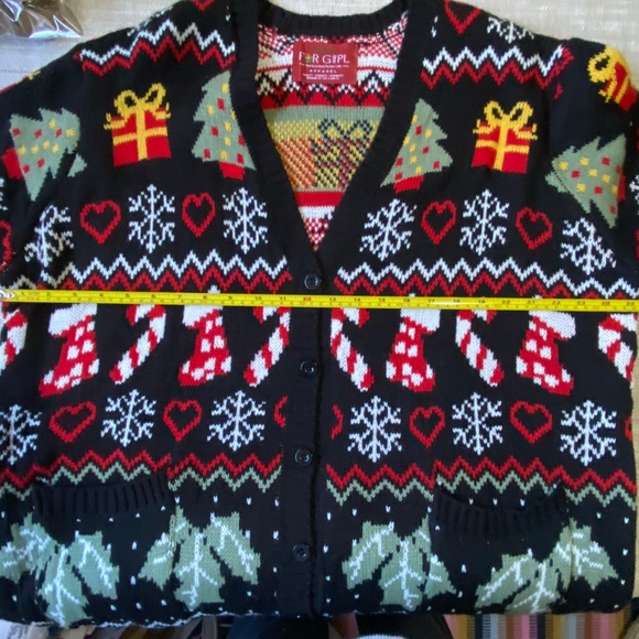 Original Goods For Girls and Perfect Life Holiday Festive Button Cardigan- Sz-XL - Picture 13 of 16